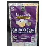 Ultra Soft facial tissue. 12 cube boxes