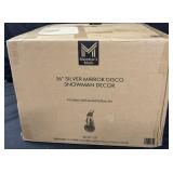 36ï¿½ Silver Mirror Disco Snowman Decor, Sealed