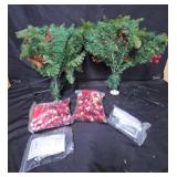Mixed lot of Green Mini Christmas Trees  Ornaments