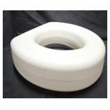 Elevated White Toilet Seat Riser
