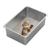 Kirecoo XXL SS High Sided Cat Litter Box