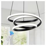 Mayful Black Modern LED Dimmable Chandelier