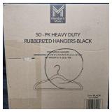 Heavy duty rubberized clothes hangers. 50 count