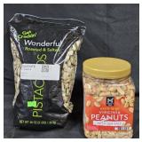 Wonderful Pistachios 48oz. Virginia Peanuts 34oz