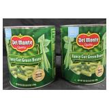 2- Del Monte cut green beans 101oz each