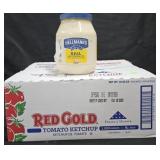 Hellmann's mayonnaise 64oz. Red Gold ketchup