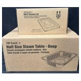 100ct. Box of Half-Size Deep Steam Table Pans +