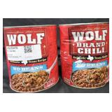 2- Wolf Brand chili No beans 106oz each