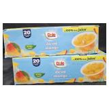 2- Dole diced mango 20 count individual cups each