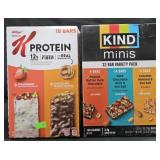 Special K protein bars 18 count. Kind mini's 32