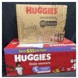 168ct. Box of Size 4 Huggies Little Movers Diapers