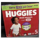 144ct. Box of Huggies Little Movers Size 5