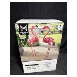 2pk. Metal Flamingo Statues, Possibly Broken