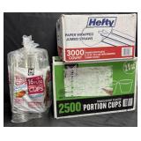 2500ct. Box of Translucent Plastic 2oz. Portion