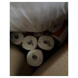 4 Pillows and Rolls of Paper Towels