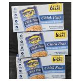3- Bush's chick peas 6 cans each box