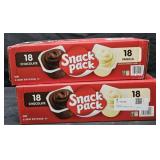 2- Snack Pack puddings 18 count variety pack