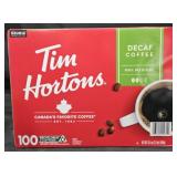 Tim Horton's Decaf coffee keurig cups 100 count