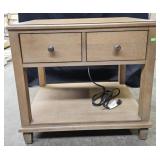 Wooden Nightstand/End table w/ electric and USB