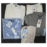 Women's size Large sweatshirts and shirts.