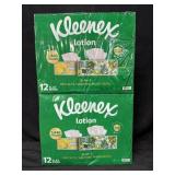 24- Flat Boxes of Kleenex Lotion Tissues