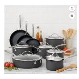 15-Piece Hard Anodized Nonstick Aluminum Cookware