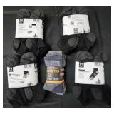 Men's quarter socks black and wool socks. New in