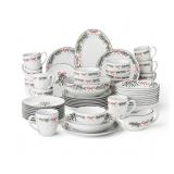 (BOX 1/2 Only) 53-Piece Holiday Porcelain