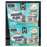 2- 200ct. Boxes of Tall 13-Gallon Kitchen Trash