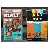 Built protein bars 13 count. Kind Mini bars 32