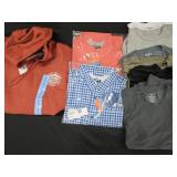 Men's size Large Hurley hoodie, button shirts and