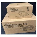 100ct. Box of Half-Size Deep Steam Table Pans +