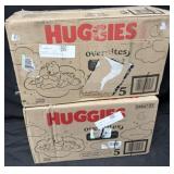 2- 100ct. Boxes of Huggies Overnites Size 5