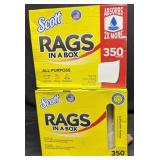 2- 350ct. Boxes of Scott Rags in a Box
