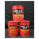 3- Hills Bros original blend coffee 42oz each