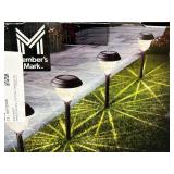 Matte Black LED Solar Path Lights, 4-Pack