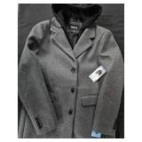 Men's size Large DKNY hooded fashion coat. New w/