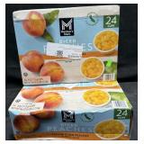 2- 24ct. Boxes of Cupped Diced Peaches (Sep 1,