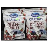 2- Ocean Spray dried cranberries 48oz each