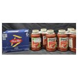 Barilla Penne pasta 6 boxes. 6- Prego traditional