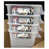 Stackable indoor/outdoor storage dispenser 4 ct