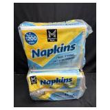 2- 1200ct. Bags of Napkins