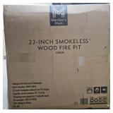 Smokeless Wood Fire Pit. 22' Green. Not checked