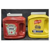 Heinz ketchup 114oz. French's yellow mustard