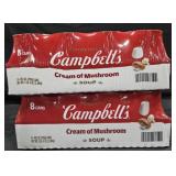 2- Campbell's Cream of Mushroom 8 cans each