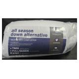 Twin size down alternative comforter. White