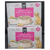 2- Dog food turkey stew w/ vegetables 24 boxes