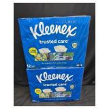 24- Flat Boxes of Kleenex Trusted Care Tissues