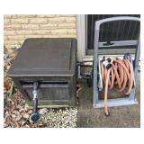 2 hose reels with hoses