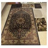 Area rug with 5 mats, 4'11' x 7'3'